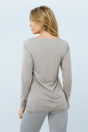 BLUSA FITNESS BOREAL ML CINZA VAPOR