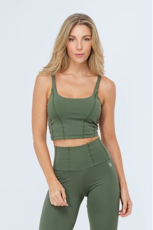 TOP CROPPED SERPENS VERDE CROCO