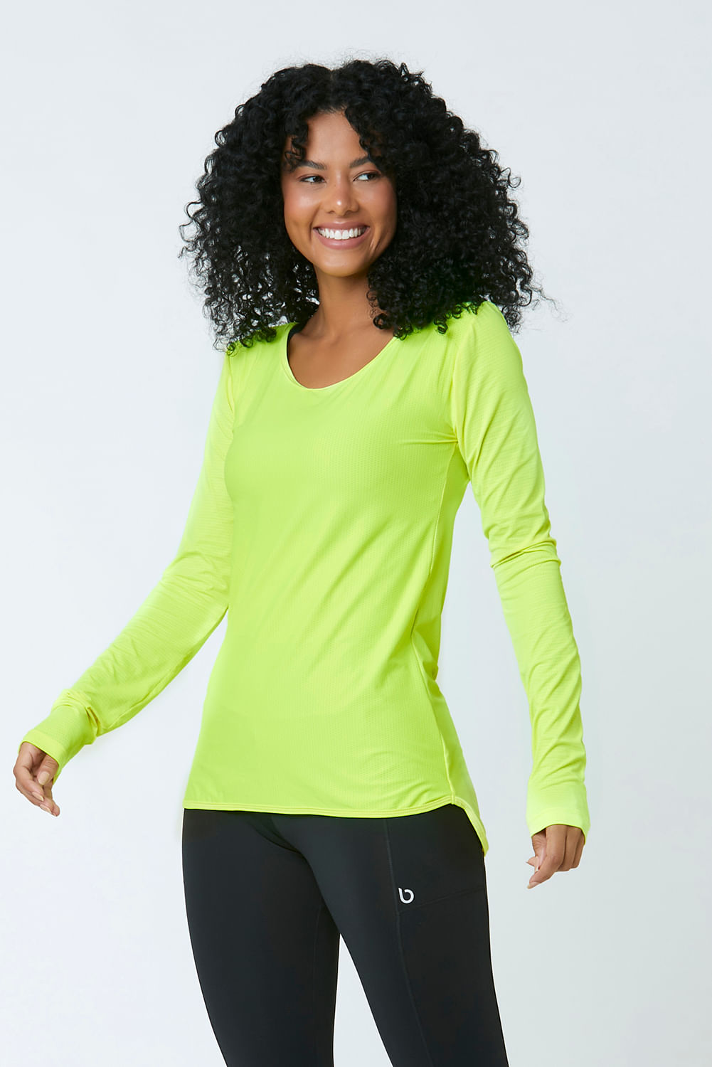 BLUSA FITNESS BOREAL ML AMARELO NEON