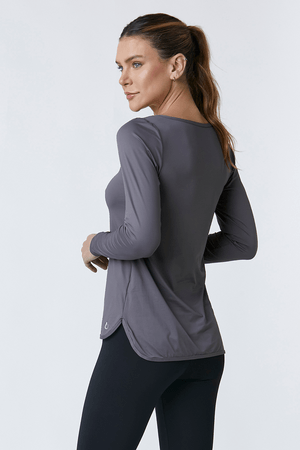 BLUSA FITNESS BOREAL ML CINZA CHUMBO