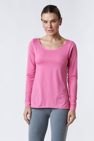 BLUSA FITNESS BOREAL ML ROSA CLARO