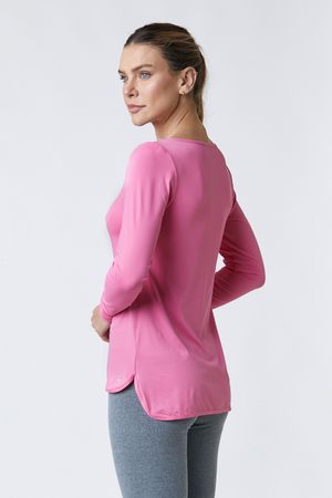 BLUSA FITNESS BOREAL ML ROSA CLARO