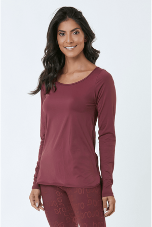 BLUSA FITNESS BOREAL ML VINHO