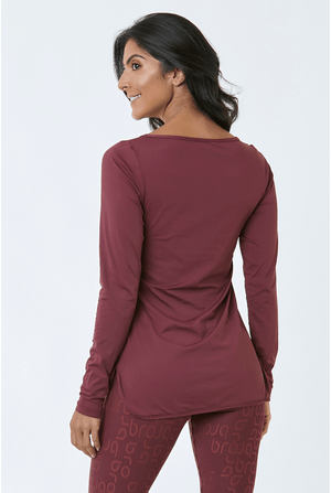 BLUSA FITNESS BOREAL ML VINHO