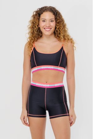 TOP FITNESS BICOLOR PRETO