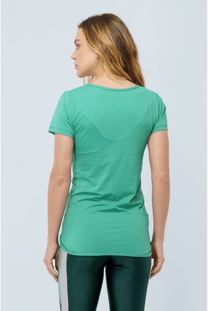 BLUSA FITNESS EMOTION MC VERDE SALVIA