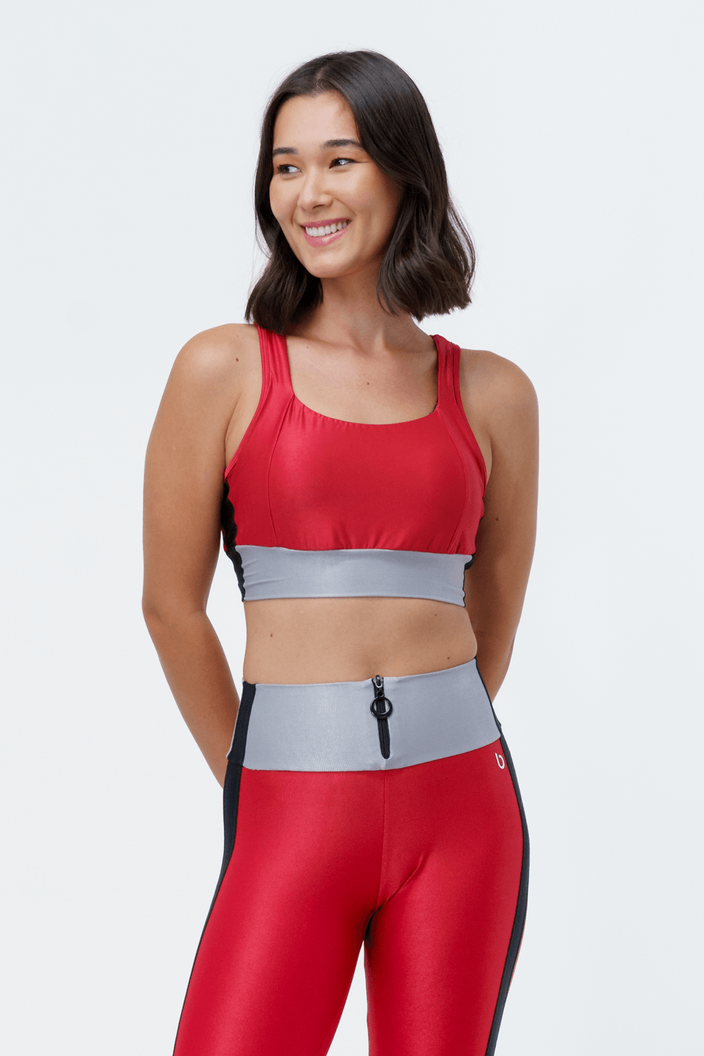 TOP FITNESS UNIVERSO VERMELHO/PRATA/PRETO