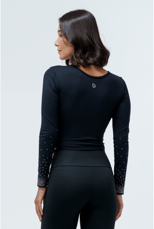 TOP CROPPED RISE PRETO