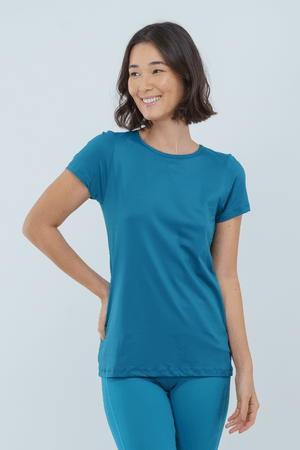 BLUSA FITNESS NIQUEL VERDE COBALTO