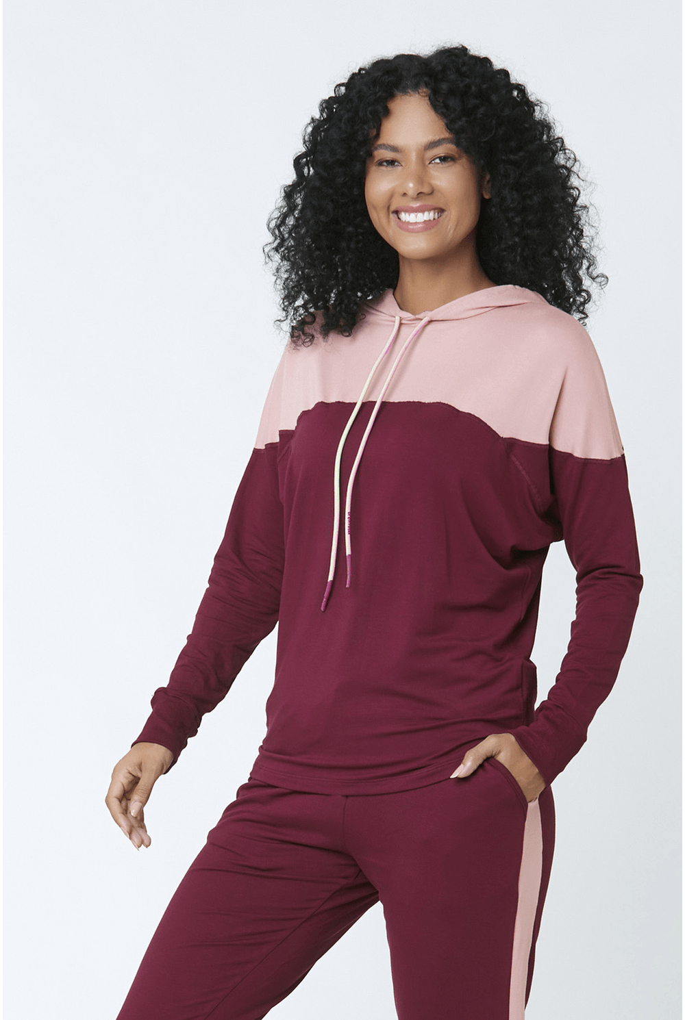 CASACO FITNESS RED VELVET VINHO / ROSE