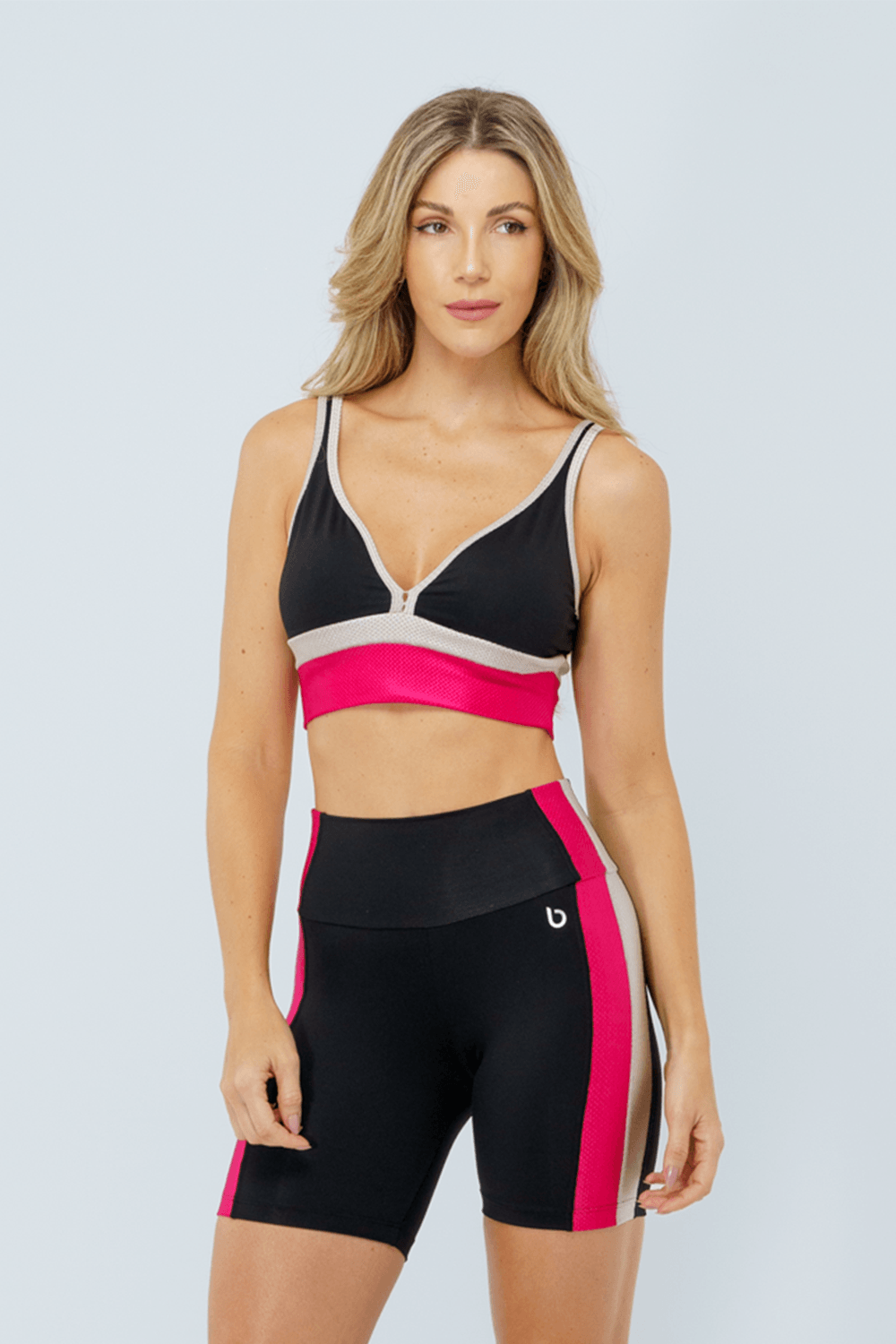 TOP FITNESS DT LIMA  PRETO/PRATA/ROSA CEREJA