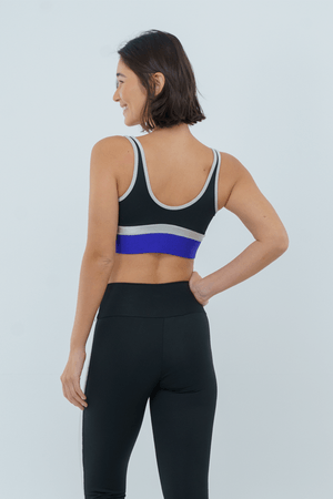 TOP FITNESS DT LIMA  PRETO/PRATA/AZUL CARBONO