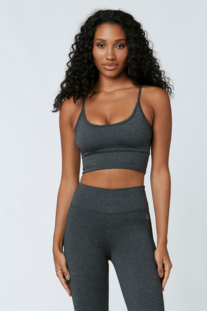 TOP CROPPED PINK CINZA MESCLA ESCURO