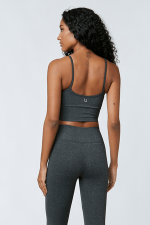 TOP CROPPED PINK CINZA MESCLA ESCURO