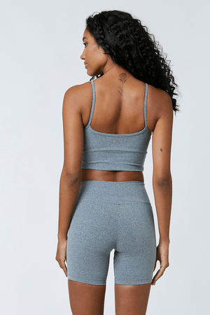 TOP CROPPED PINK CINZA MESCLA CLARO