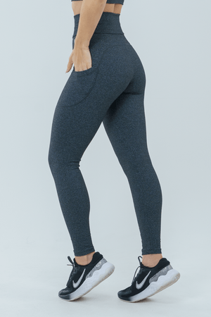 CALÇA LEGGING OLIMPO CINZA MESCLA ESCURO