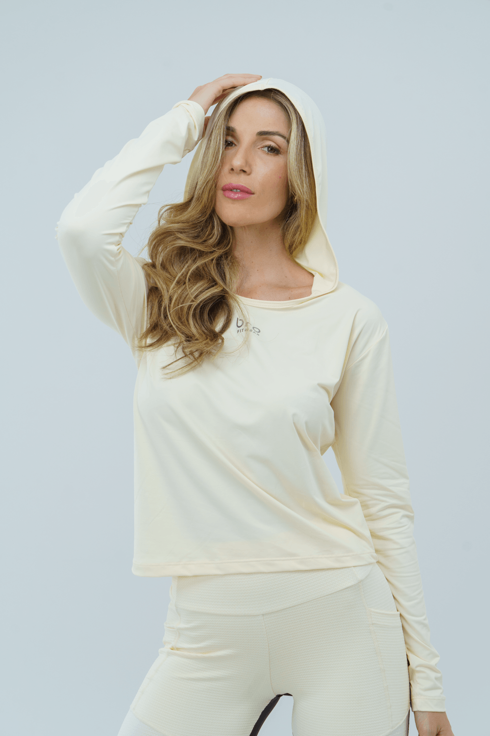 BLUSA PISTACHE CAPUZ OFFWHITE
