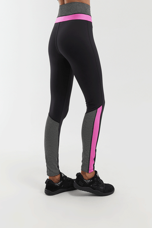 CALÇA LEGGING MADRAS PRETO/ XADREZ/ HOT PINK