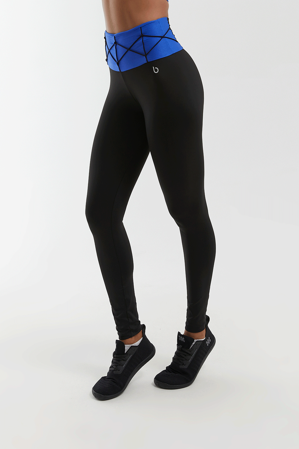 CALCA LEGGING DT GLAM PRETO/AZUL ROYAL