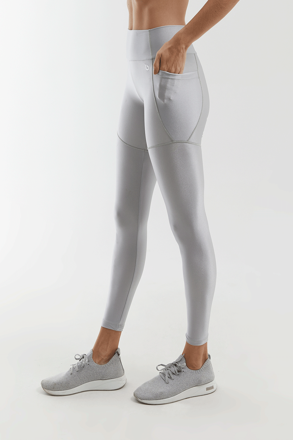 CALÇA LEGGING CROMO PRATA