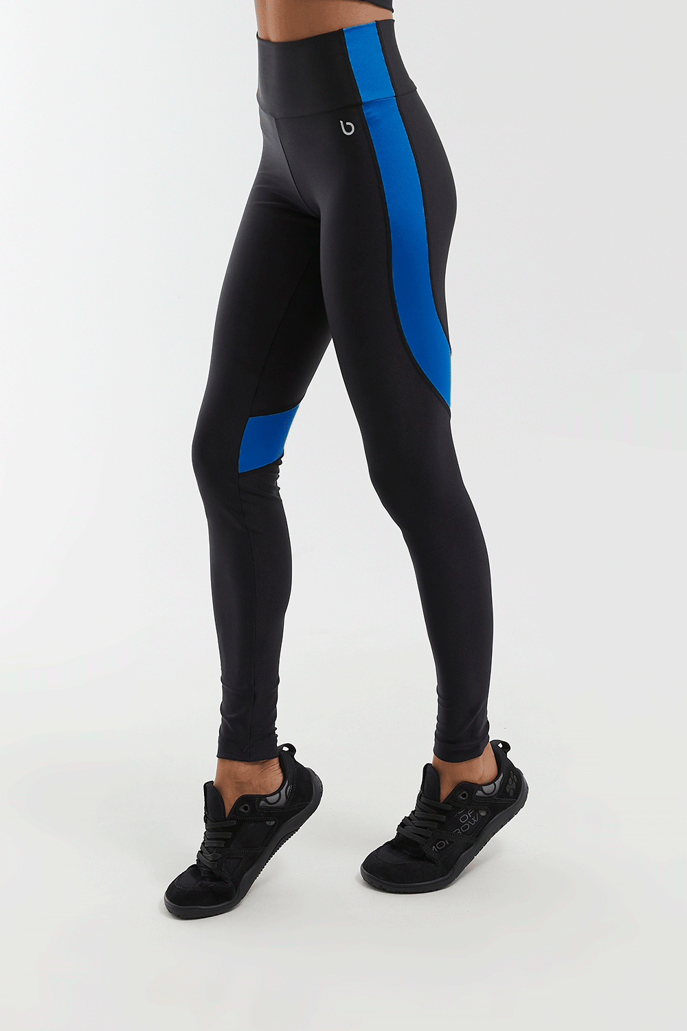 CALÇA LEGGING LUSH PRETO/ AZUL TURQUIA