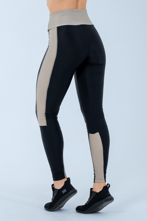 CALCA LEGGING DT VORTEX PRETO/ PRATA ANTIGO