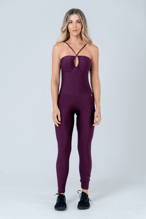 MACACÃO FITNESS MALVA ROXO DELUXE