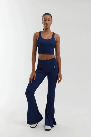 TOP CROPPED AURA AZUL MARINHO/ CANELADO