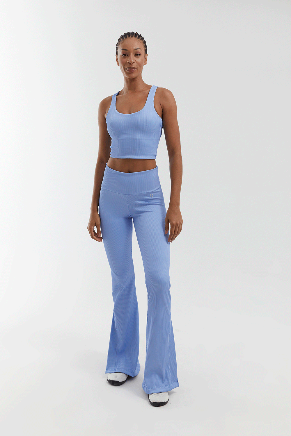 TOP CROPPED AURA AZUL MALDIVAS/ CANELADO