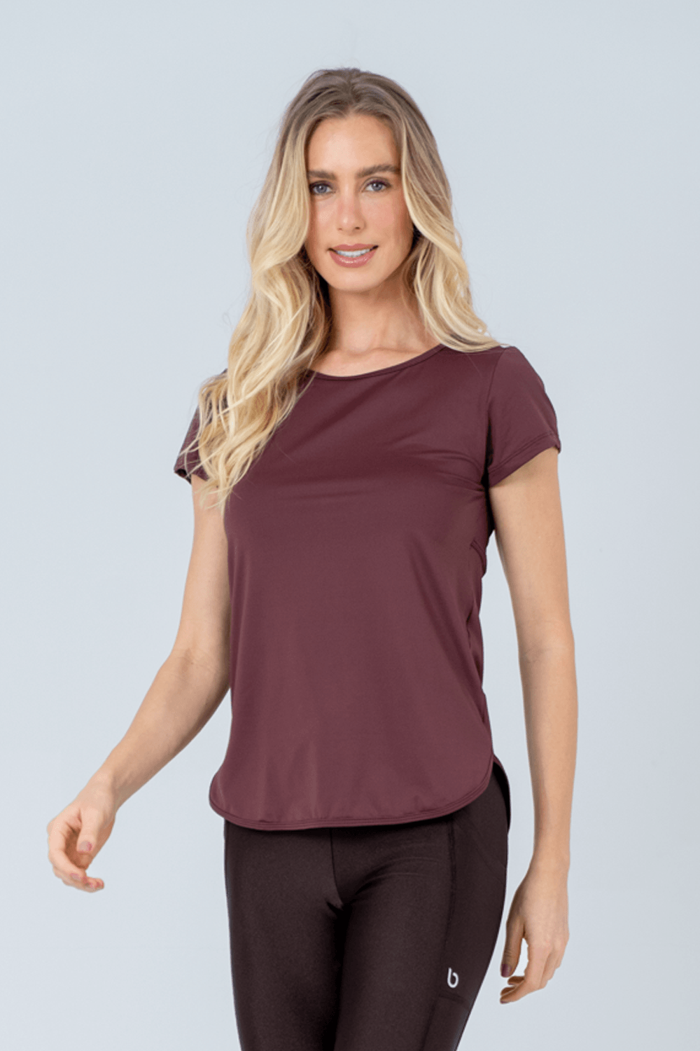 BLUSA FITNESS MALVA MARROM CACAU