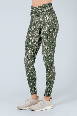 CALÇA LEGGING NEW BABY SWAY VERDE/ANIMAL PRINT
