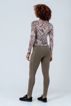 BLUSA ML CONCEPT CREME/TULE ANIMAL PRINT