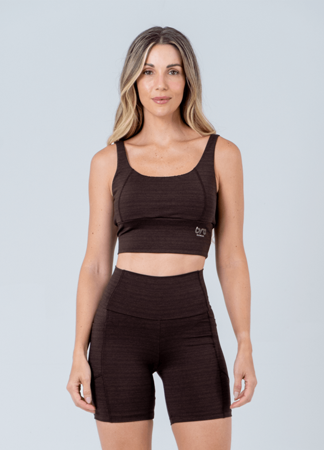 TOP CROPPED CARBON MARROM GRAFFIATO