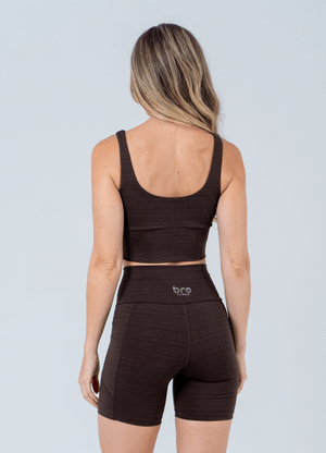 TOP CROPPED CARBON MARROM GRAFFIATO