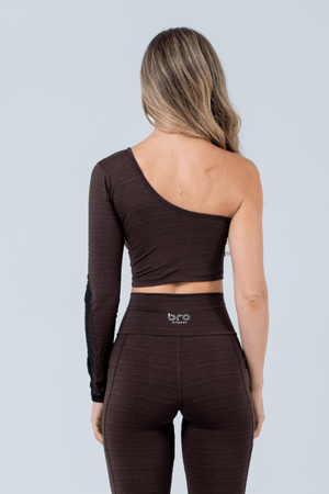 TOP CROPPED ML CARBON MARROM GRAFFIATO