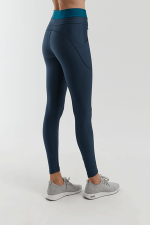 CALCA LEGGING SERENITY AZUL SHARK/ VERDE PETROLEO