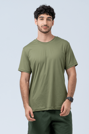 CAMISETA MASCULINA VERDE CROCO