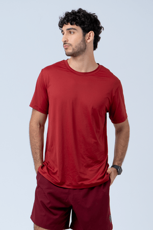CAMISETA MASCULINA VERMELHO CALDEIRAO