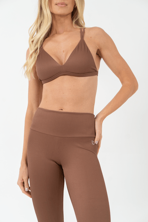 TOP FITNESS AURA MARROM CHARUTO/CANELADO