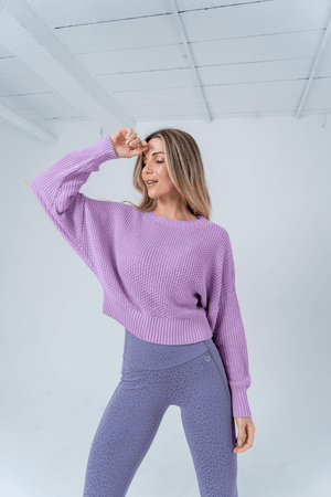 BLUSA CROPPED TRICOT AZALEIA LAVANDA