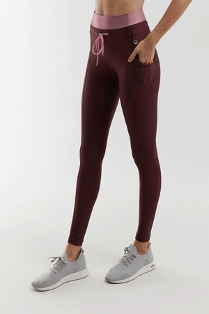 CALCA LEGGING SERENITY VINHO BAROLO/ ROSA MALVA
