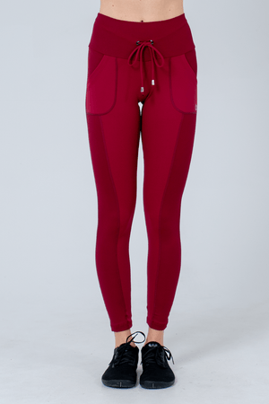 CALÇA LEGGING NAGOYA VINHO CARMIN/CANELADO