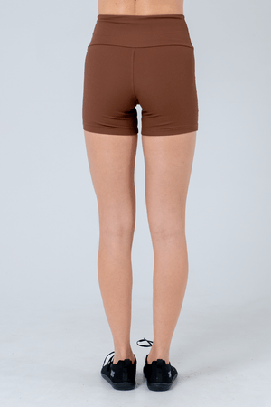 SHORT FITNESS NAGOYA MARROM CHARUTO/CANELADO