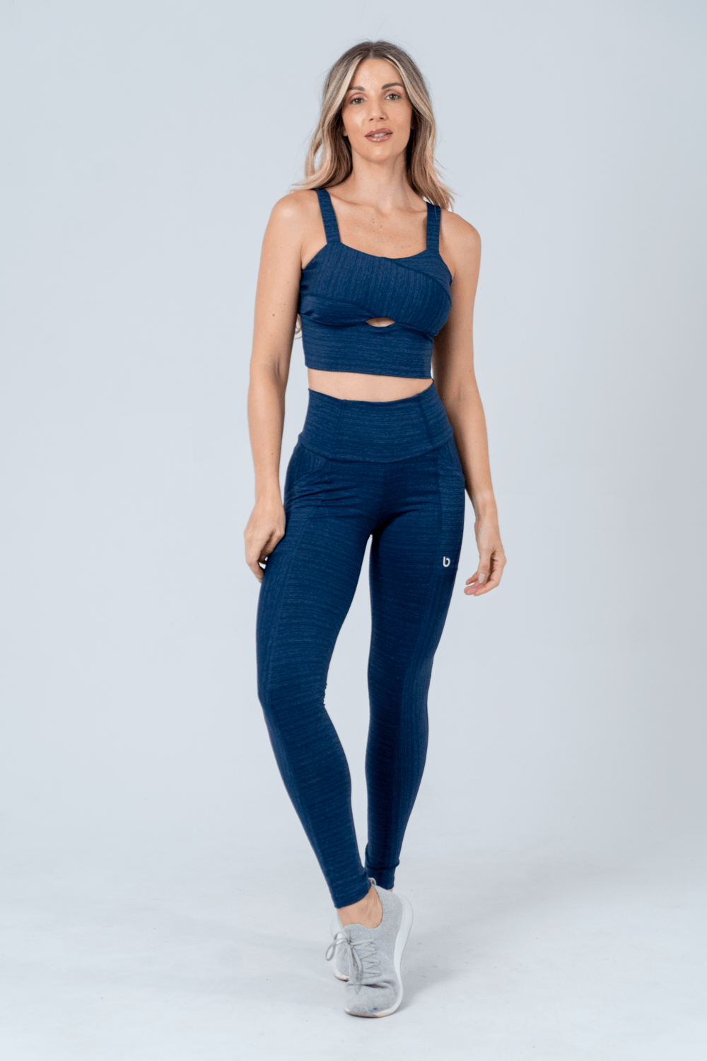 TOP FITNESS TONNER AZUL MARINHO GRAFFIATO