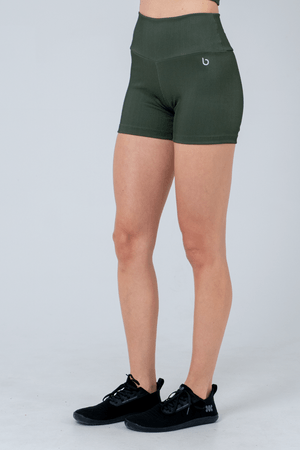 SHORT FITNESS STRIPE VERDE CROCO