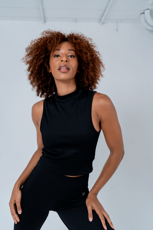 TOP CROPPED STRIPE PRETO