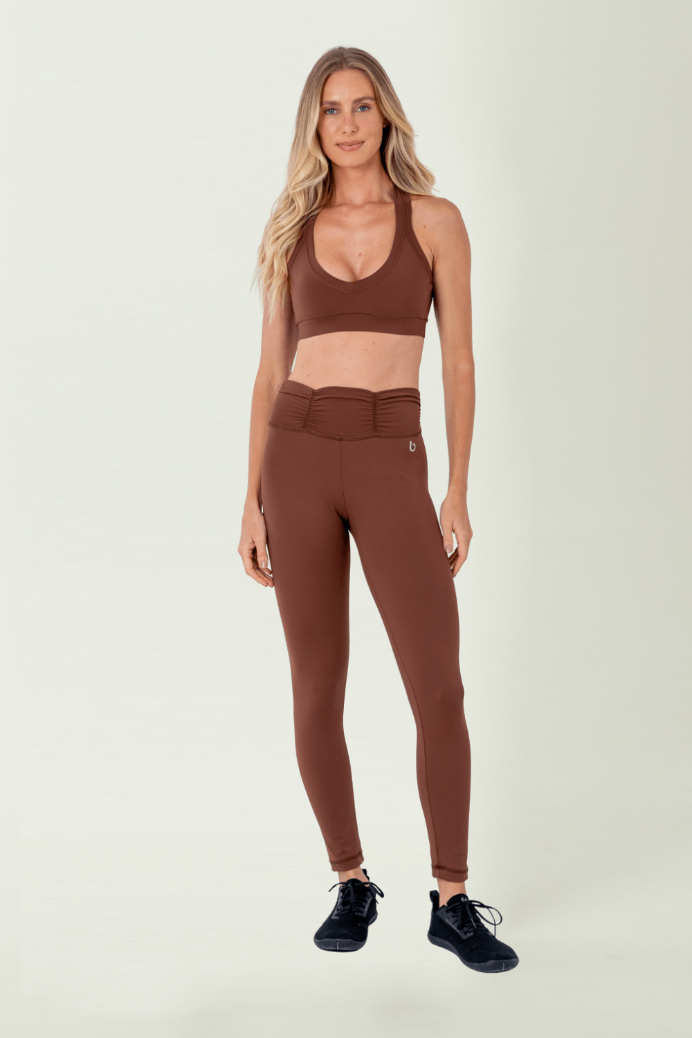 CALÇA LEGGING BABY SUPLEX MARROM CHARUTO