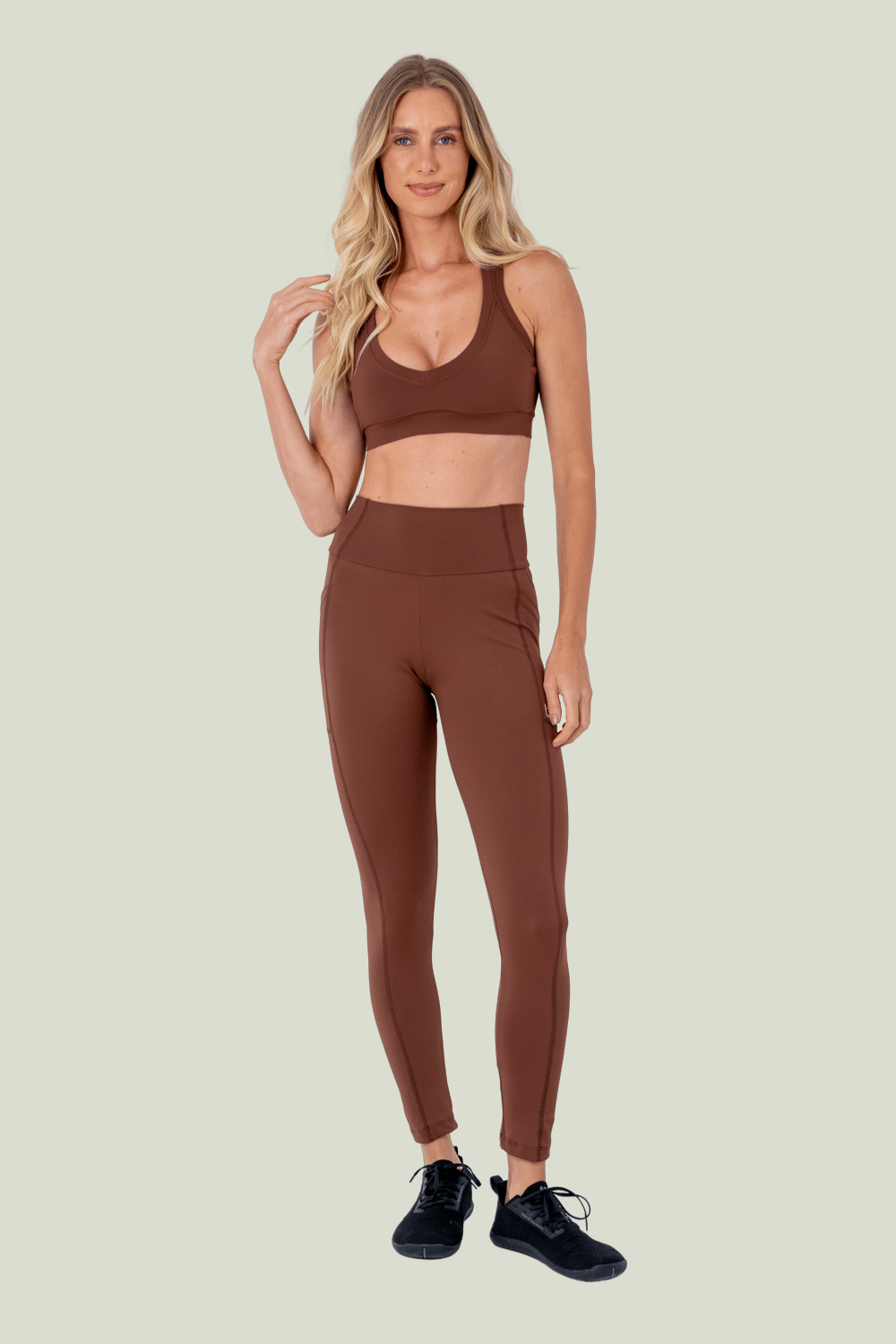 CALÇA LEGGING MONTANA MARROM CHARUTO